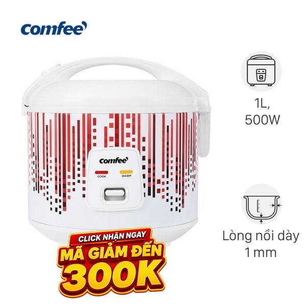 Nồi cơm nắp gài Comfee 1 lít CR-CM1020(D)