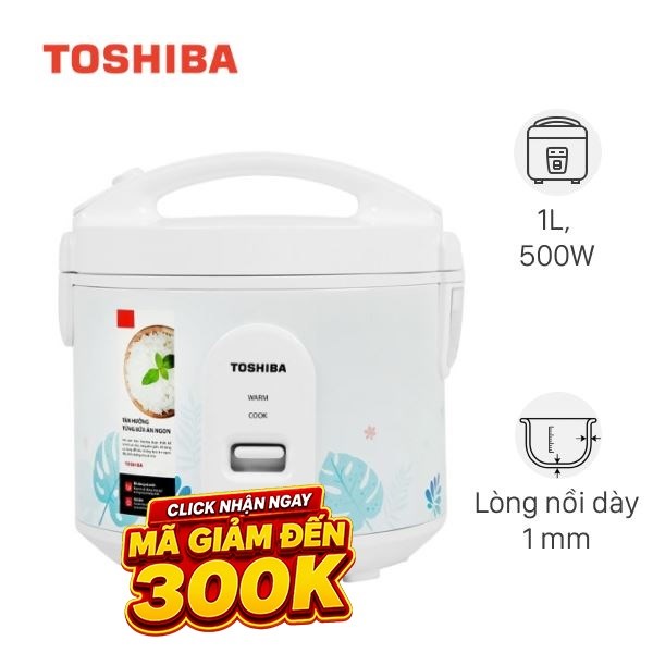 Nồi cơm nắp gài Toshiba 1 lít RC-10JH2PV(B)