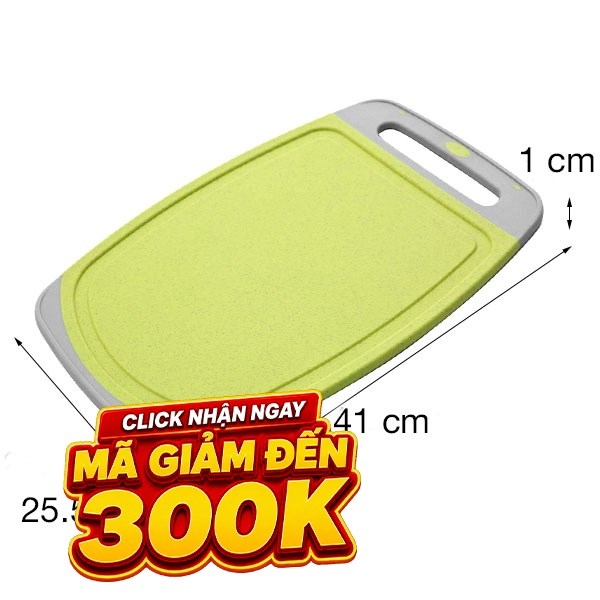 Thớt đa năng lúa mạch oval 41 x 25.5 cm Delites LD-CB001A