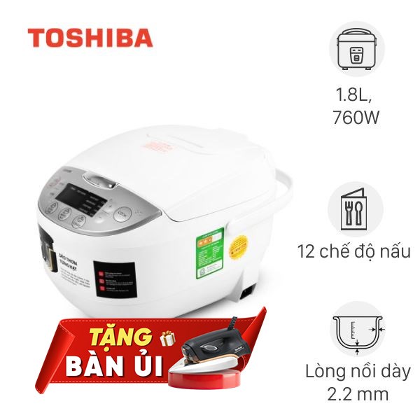 Nồi cơm điện tử Toshiba 1.8 lít RC-18DH2PV(W)