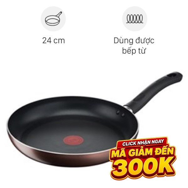 Chảo nhôm chống dính đáy từ Tefal Day By Day G1430405