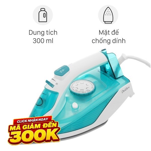 Bàn ủi hơi nước Delites HJ-8058 2400W