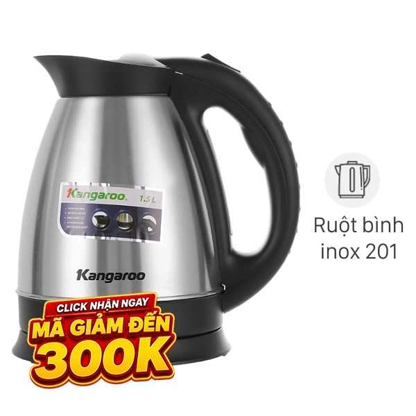 Bình đun siêu tốc Kangaroo 1.5 lít KG15SK3