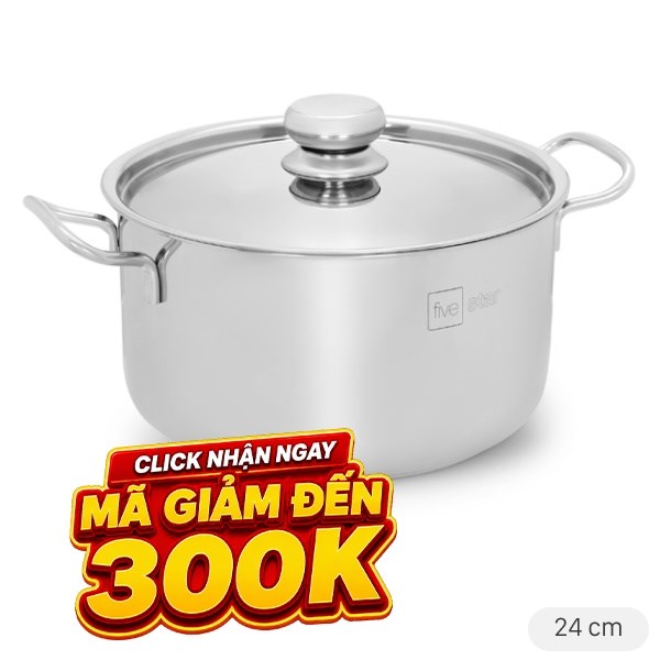 Nồi inox 3 đáy Fivestar FSN24-SW