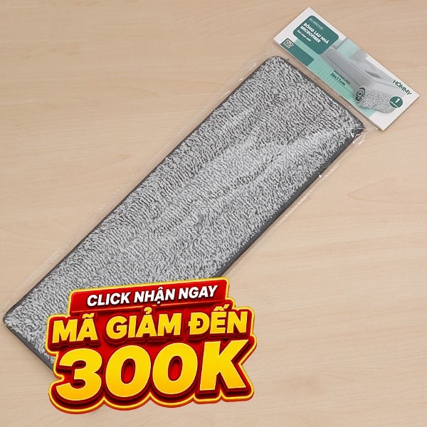 Bông lau nhà 36 x 11 cm Hommy BH-M800-FMR xám