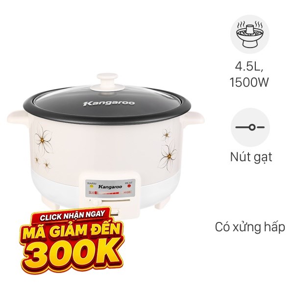 Nồi lẩu điện Kangaroo KG272 4.5 lít