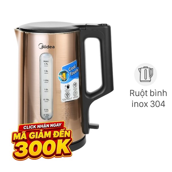 Bình đun siêu tốc Midea 1.7 lít MK-317DW