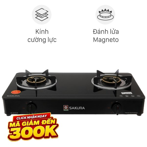 Bếp ga đôi Sakura SA-2375GB