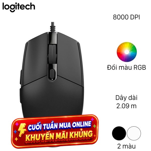 Chuột Có dây Gaming Logitech G102 Gen2 Lightsync
