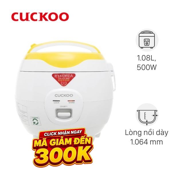 Nồi cơm nắp gài Cuckoo 1.08 lít CR-0671