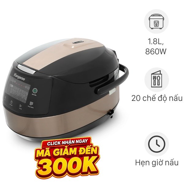 Nồi cơm điện tử Kangaroo 1.8 lít KG18DR8