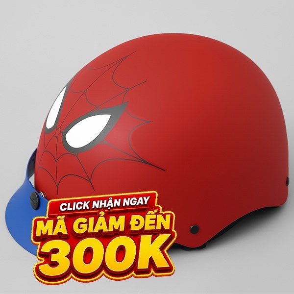 Mũ trẻ em 1/2 size S Delites ATN01 Siêu nhân đỏ