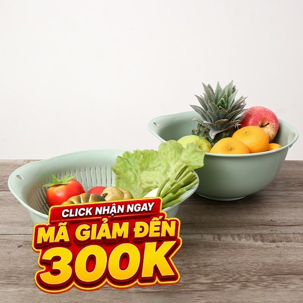 Bộ thau rổ nhựa 30cm Yoko Inochi TRBO0030
