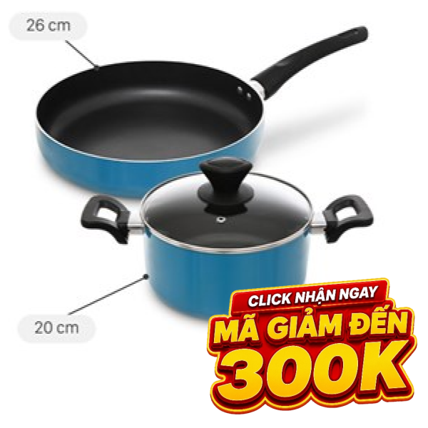 Bộ nồi chảo nhôm chống dính Hommy BE004-20-26