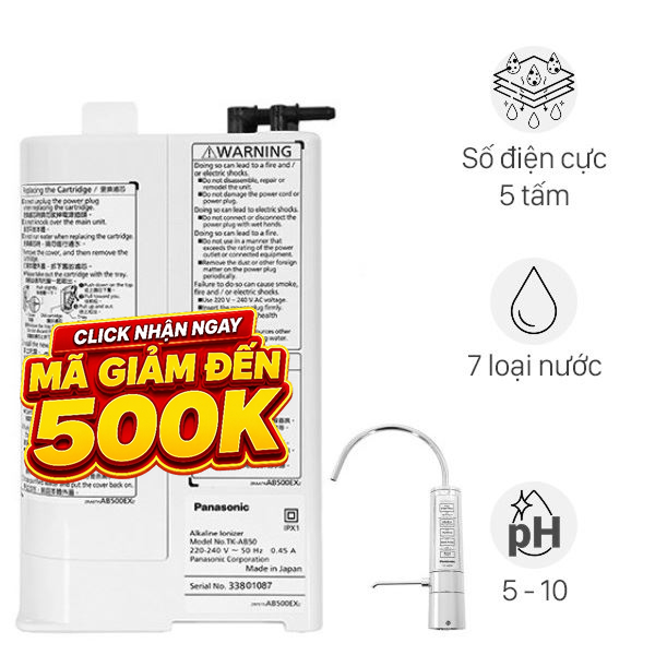 Máy lọc nước điện giải ion kiềm Panasonic TK-AB50