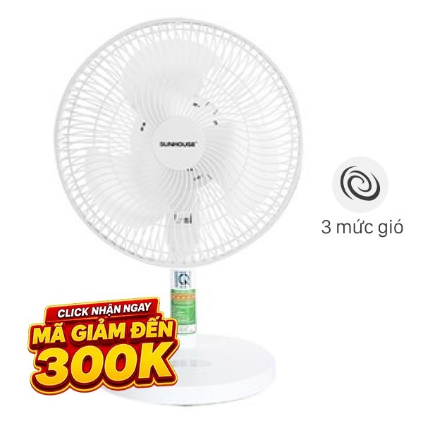 Quạt sạc điện Sunhouse  3 cánh SHD7115 15W
