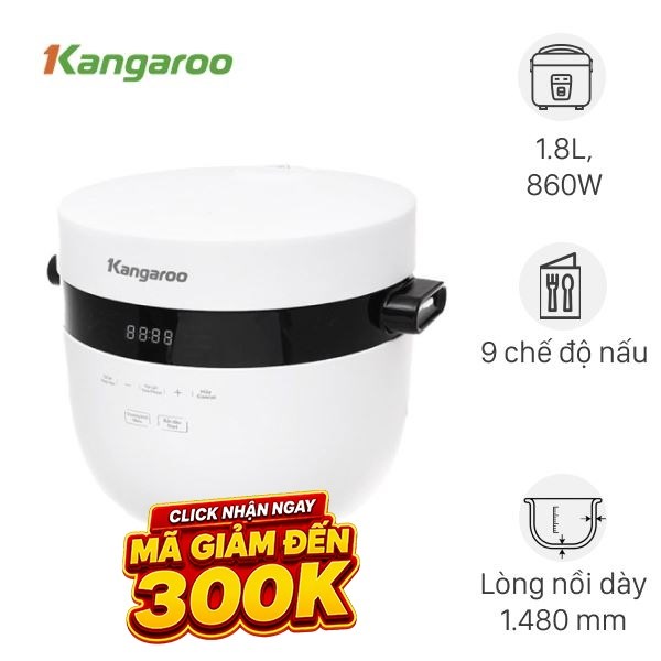 Nồi cơm điện tử Kangaroo 1.8 lít KG18DR9