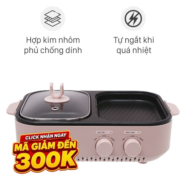Bếp lẩu nướng đa năng Bear DKL-C12D1