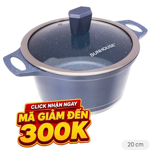 Nồi nhôm chống dính Sunhouse SHG2020MMA