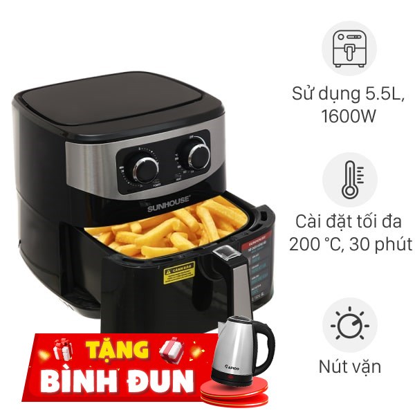 Nồi chiên không dầu Sunhouse 6 lít SHD4062