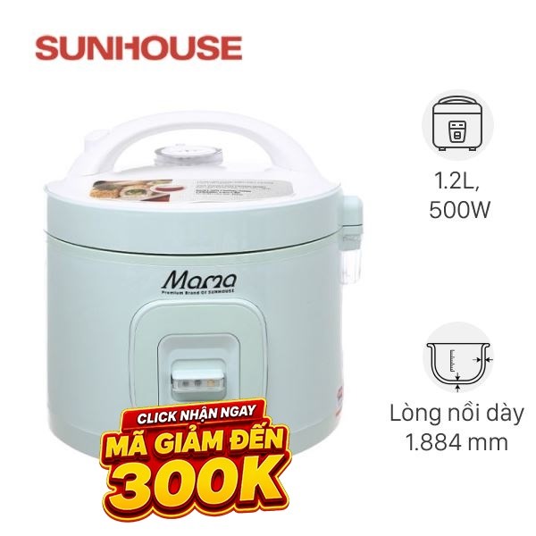 Nồi cơm nắp gài Sunhouse 1.2 lít SHD8265B