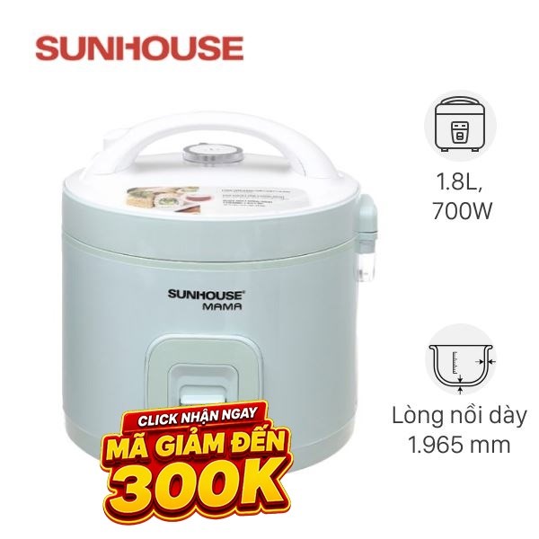 Nồi cơm nắp gài Sunhouse 1.8 lít SHD8665B