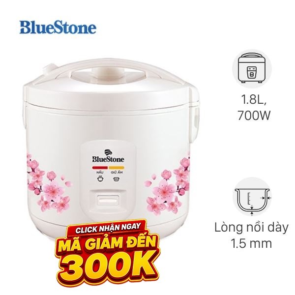 Nồi cơm nắp gài BlueStone 1.8 lít RCB-5525
