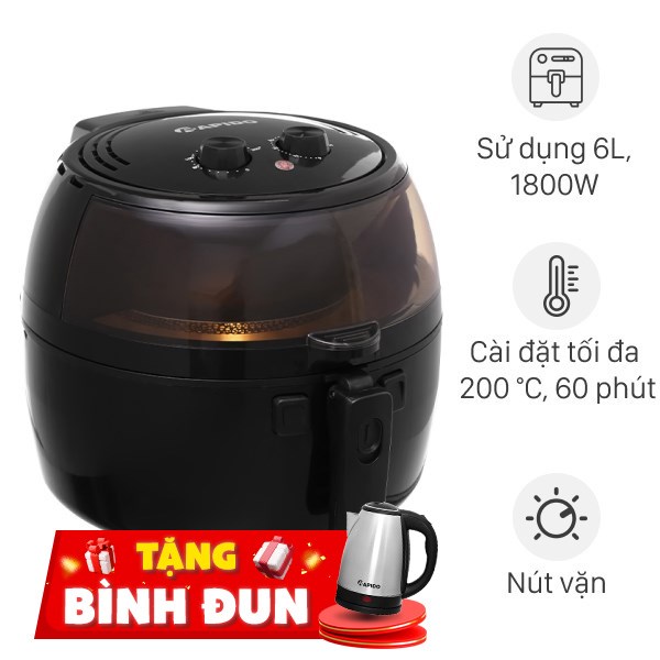 Nồi chiên không dầu Rapido 6.5 lít RAF6.5M2