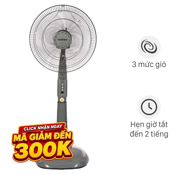 Quạt đứng Senko  3 cánh DH1600 47W