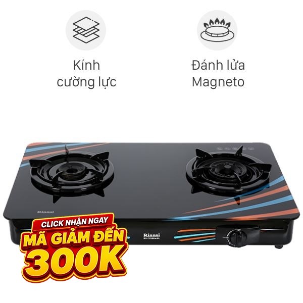 Bếp ga đôi Rinnai RV-715Slim(GL-SC)