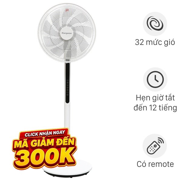 Quạt đứng Kangaroo  9 cánh DC inverter KG729 33W