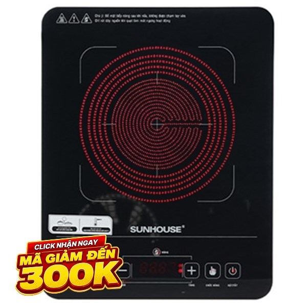 Bếp hồng ngoại đơn Sunhouse SHD 6015(EMC) 2000W