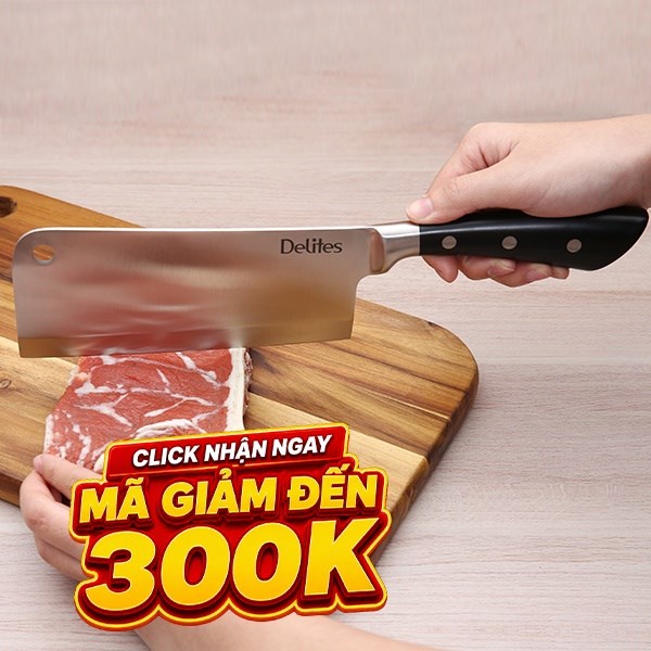 Dao chặt inox Delites LK-2102