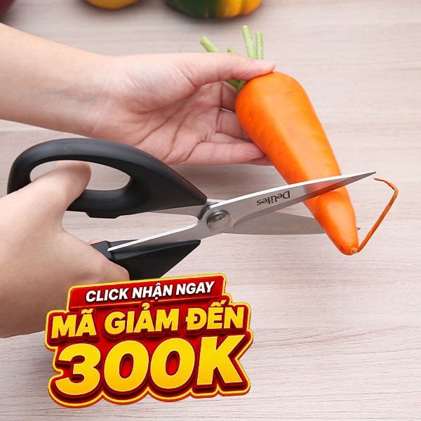 Kéo nhà bếp thép không gỉ 2Cr13 Delites SKI079