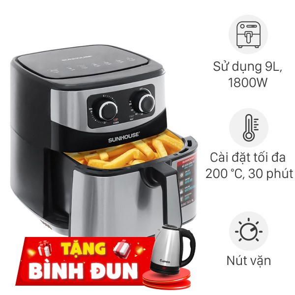 Nồi chiên không dầu Sunhouse 9 lít SHD4035
