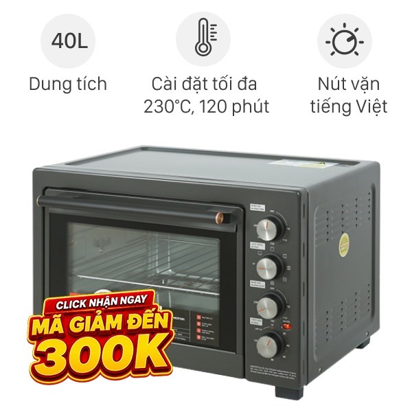Lò nướng thùng Toshiba 1800W TL-MC40EZF(GR) 40 lít