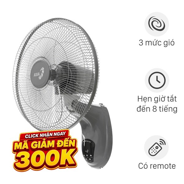 Quạt treo tường Asia  3 cánh VY377990 55W