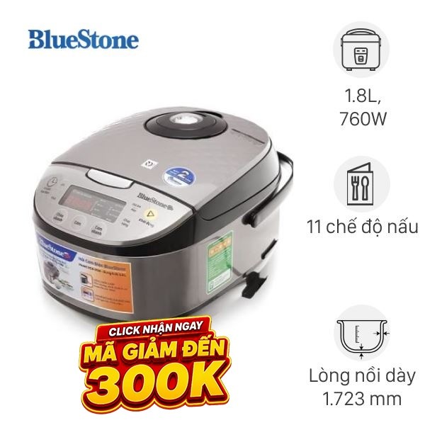 Nồi cơm điện tử BlueStone 1.8 lít RCB-5938
