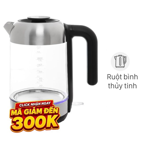Bình đun siêu tốc Philips 1.7 lít HD9339/80