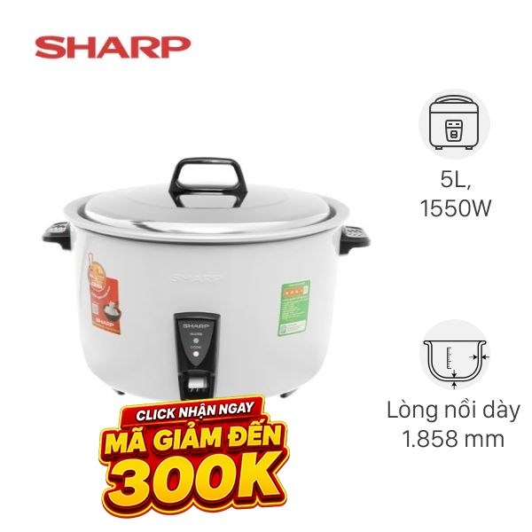 Nồi cơm nắp rời Sharp 5 lít KSH-D55V