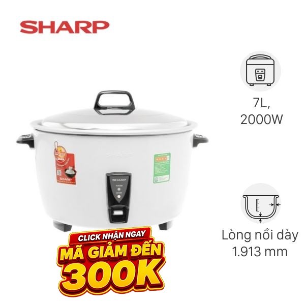 Nồi cơm nắp rời Sharp 7 lít KSH-D77V
