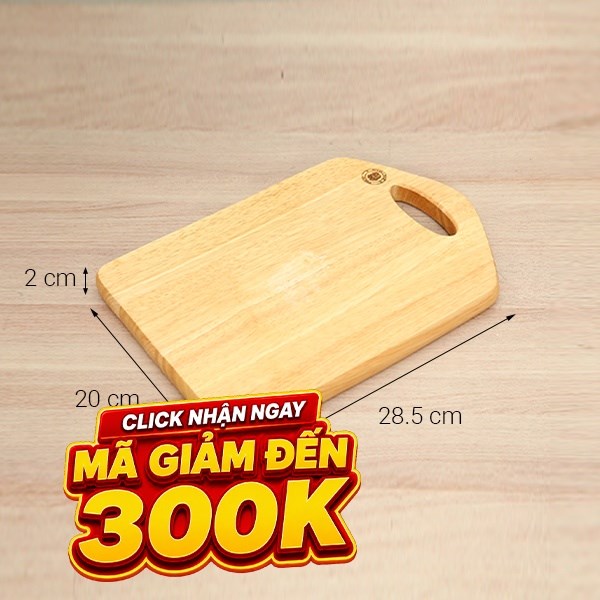 Thớt thái gỗ chữ nhật 28.5 x 20 cm Trường Sơn CA285