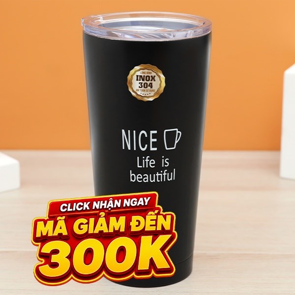 Ly giữ nhiệt inox 500 ml Delites Q10A đen