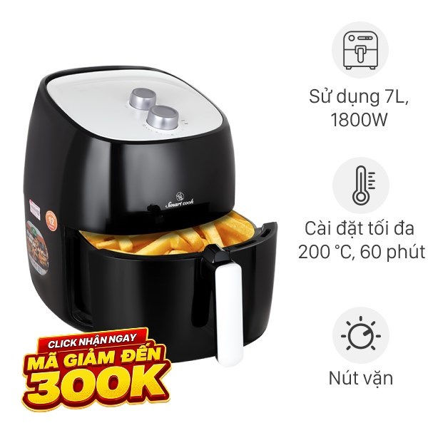 Nồi chiên không dầu Smartcook 7 lít AFS-3941