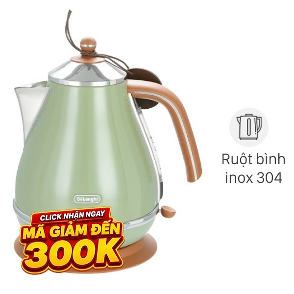 Bình đun siêu tốc Delonghi 1.7 lít KBOV2001.GR