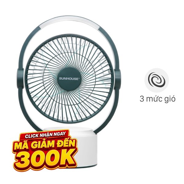 Quạt sạc điện Sunhouse  5 cánh SHD7116 25W