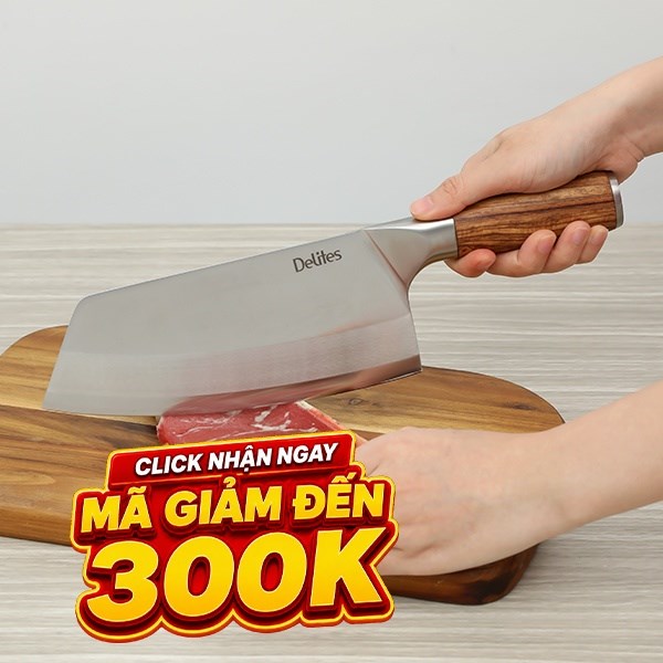 Dao chặt inox Delites CW KF19