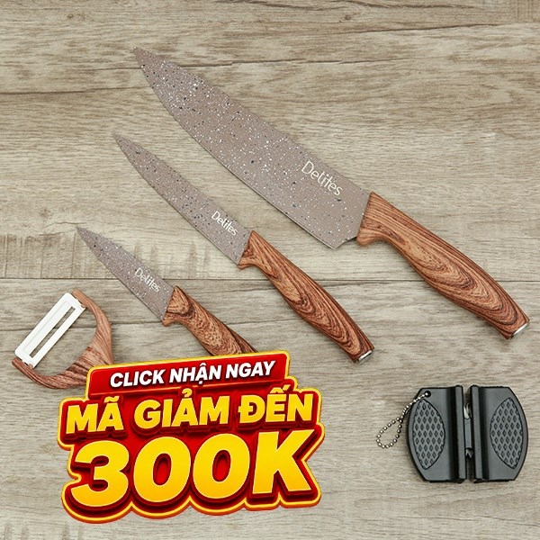 Bộ dao inox Delites LK-2205
