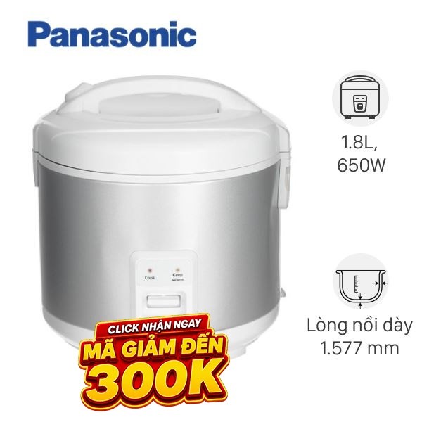 Nồi cơm nắp gài Panasonic 1.8 lít SR-MVN18LRAX