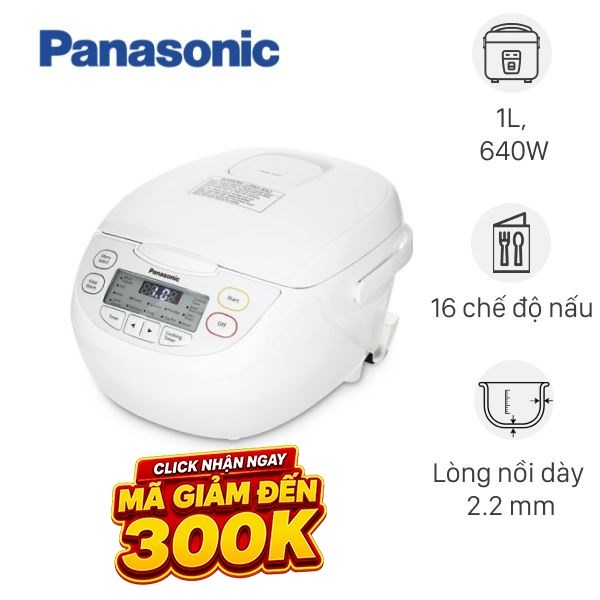 Nồi cơm điện tử Panasonic 1 lít SR-CL108WRAM